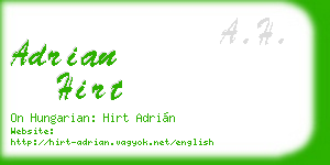 adrian hirt business card